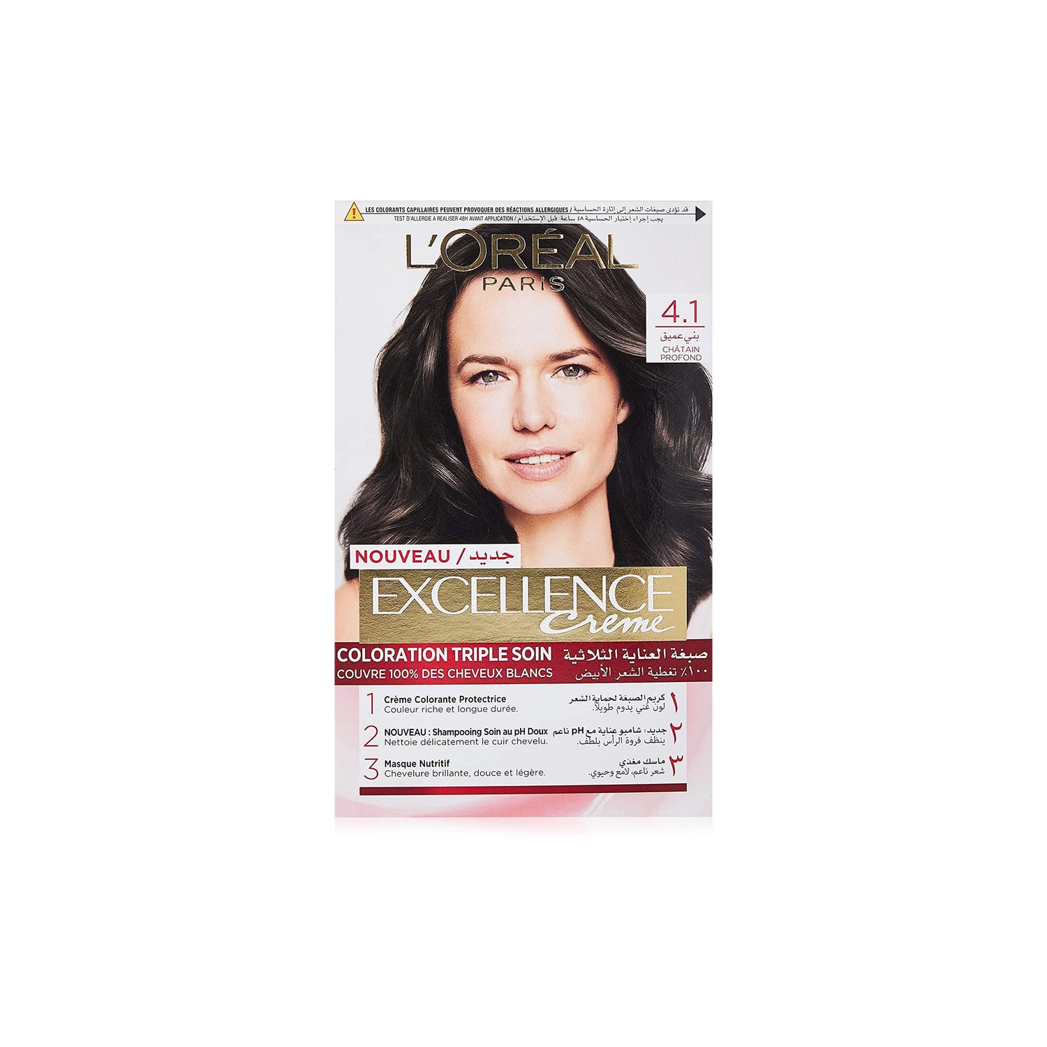 لوريال - صبغة كريم بني عميق 4.1