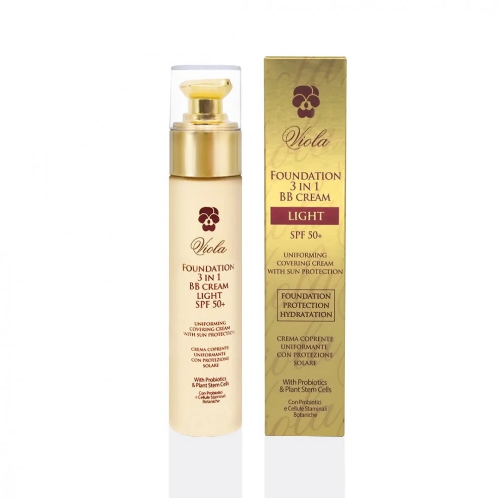 بي بي كريم أساس فاتح مع واقي شمس SPF50 بتقنية الخلايا الجذعية النباتية من Viola