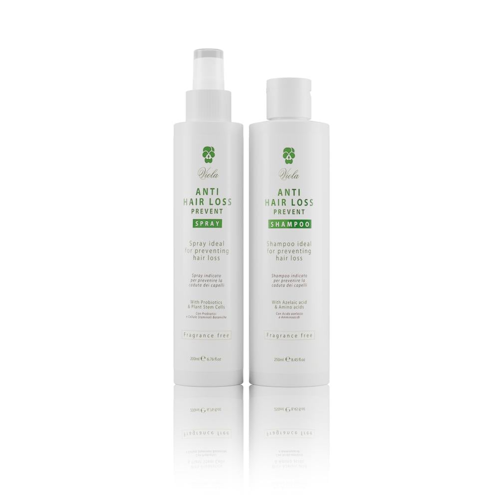 Viola – Hair Loss Prevention Set with Plant Stem Cells (Shampoo + Spray)